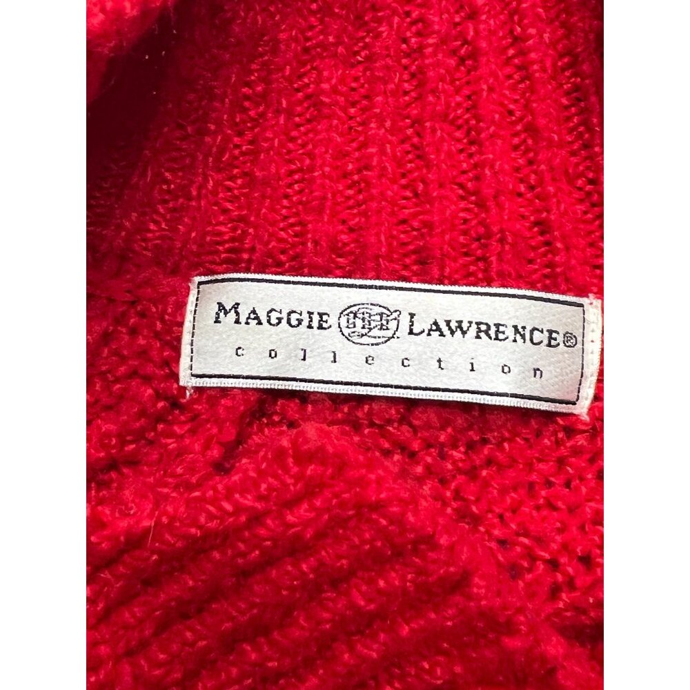 Vintage Maggie Lawrence Collection Red Knit Long sleeve Acrylic Sweater 18/20 - Picture 4 of 9